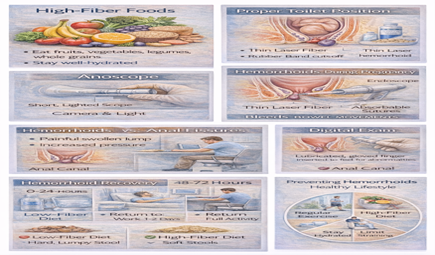 Return-to-work timelines vary by procedure: rubber band ligation allows same-day return, hemorrhoidectomy requires 1-2 weeks.