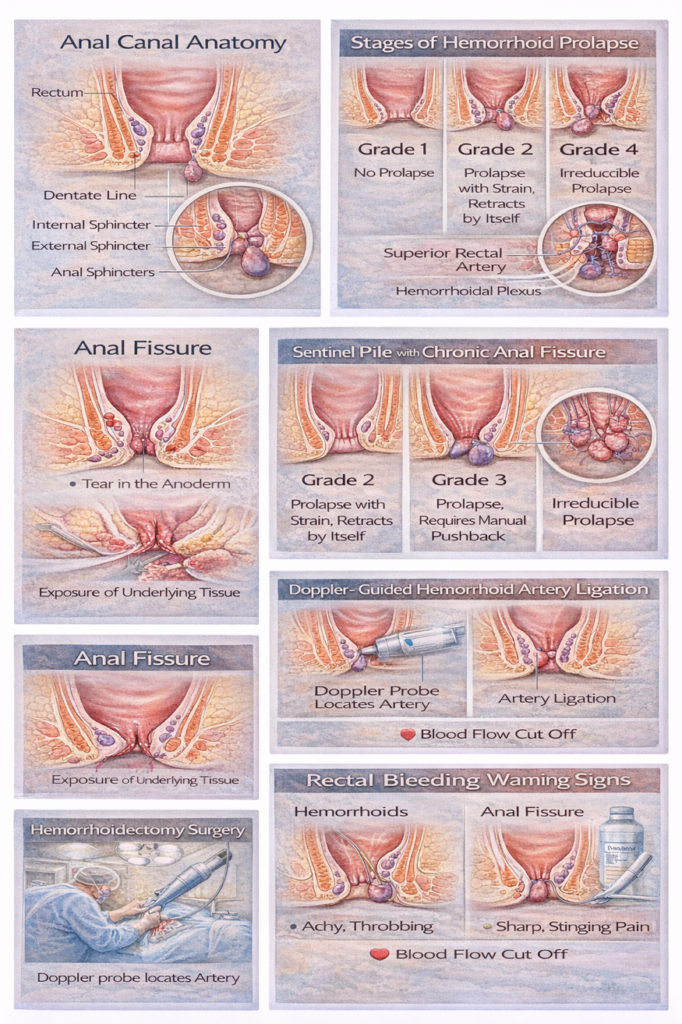 Doppler-guided THD hemorrhoid artery ligation procedure showing minimal pain fast recovery in abu dhabi